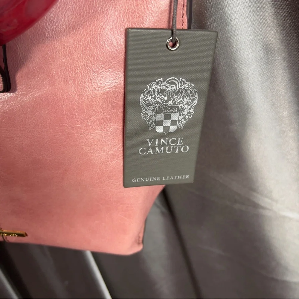 Vince Camuto Pink Cherry Blossom  Iggy Crossbody Leather Purse Bag NWT MSRP $178 - Picture 6 of 17